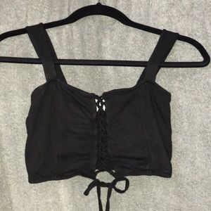 PacSun black tie crop top